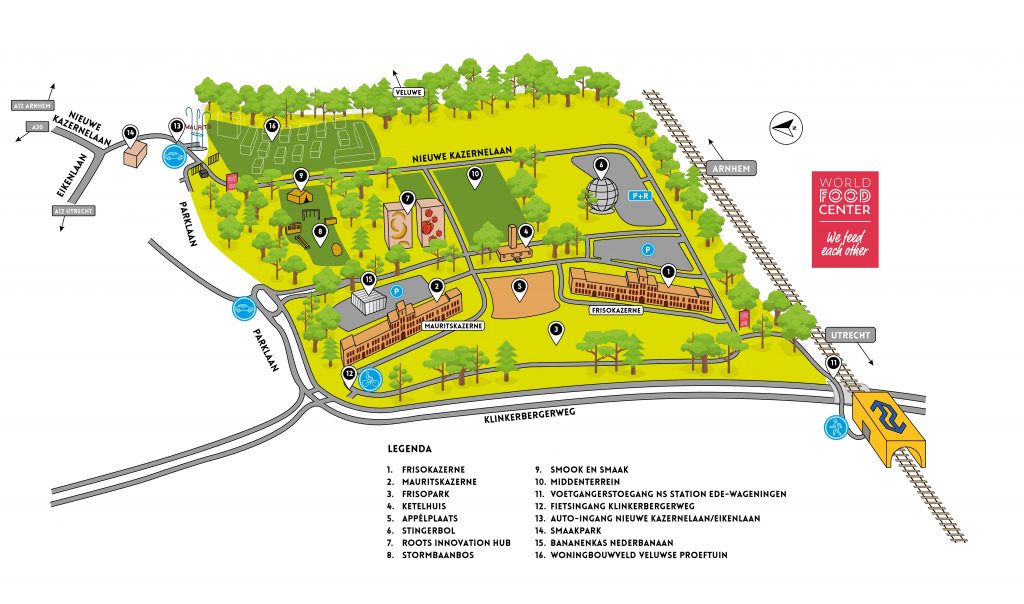 plattegrond van het WFC terrein 