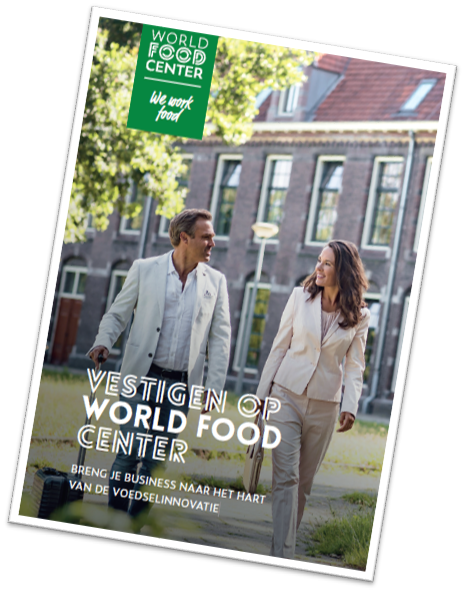 Cover van de brochure "Vestigen op World Food Center"